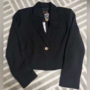 Truth by Republic Women's Cropped Black Blazer Size 6